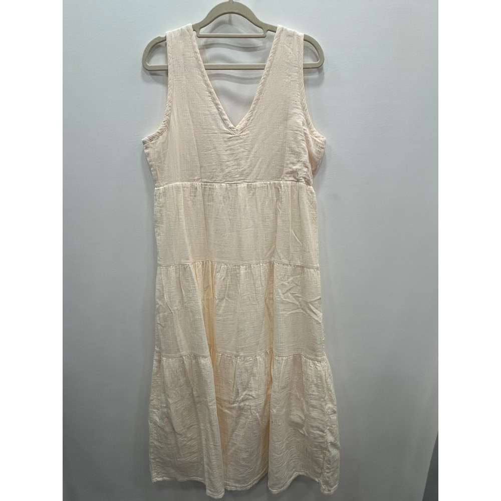 Quince Cream Tiered Maxi Dress - Picture 6 of 7